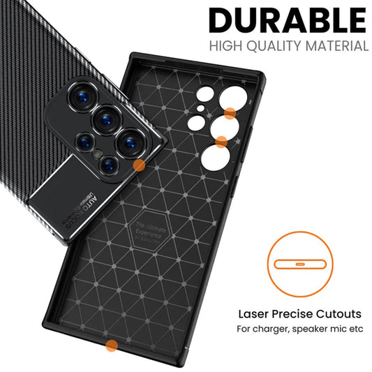 Maska za Samsung Galaxy S24 Ultra S928, Techsuit, CarbonFiber, Crna