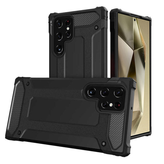 Maska za Samsung Galaxy S24 Ultra S928, Techsuit, Hybrid Armor, Crna