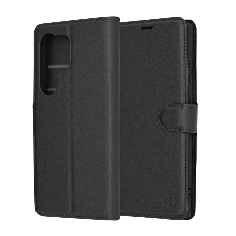 Futrola za Samsung Galaxy S24 Ultra S928, Techsuit, Kožna Folio, Crna
