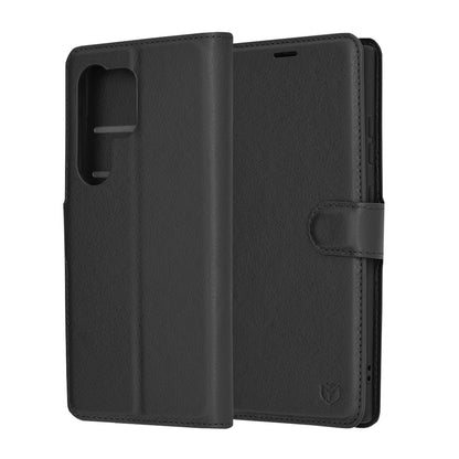 Futrola za Samsung Galaxy S24 Ultra S928, Techsuit, Kožna Folio, Crna