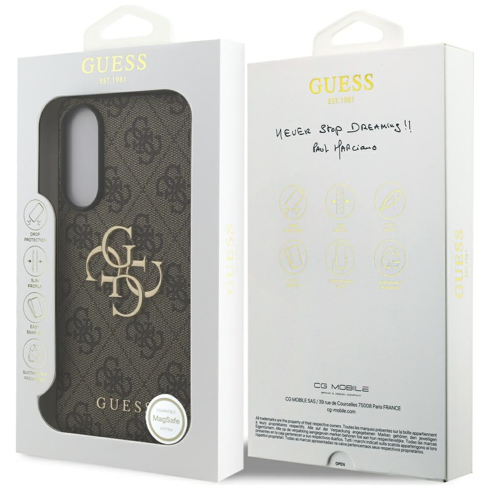 Futrola za Samsung Galaxy S25 Edge S937, Guess, Big 4G Logo Classic, Smeđa