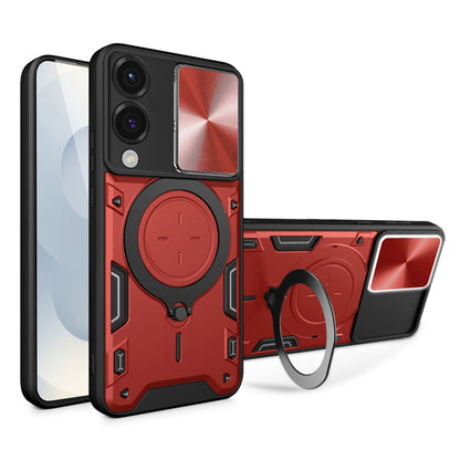 Maska za Samsung Galaxy S25 Edge S937, Techsuit, CamGuard Pro, Crvena