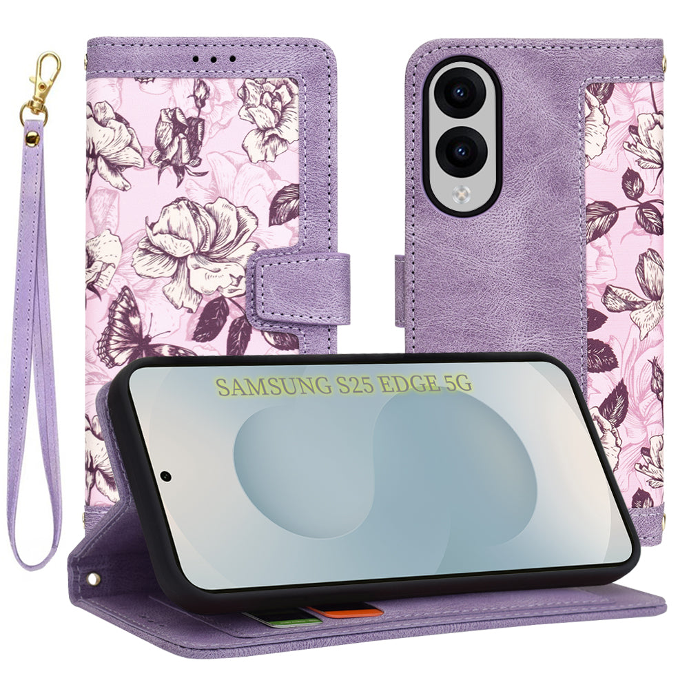 Futrola za Samsung Galaxy S25 Edge S937, Techsuit, FlipCraft, Ljubičasta