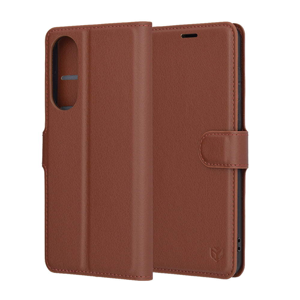 Futrola za Samsung Galaxy S25 Edge S937, Techsuit, Kožna Folio, Smeđa