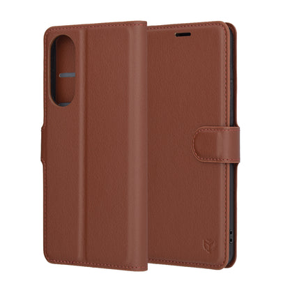 Futrola za Samsung Galaxy S25 Edge S937, Techsuit, Kožna Folio, Smeđa