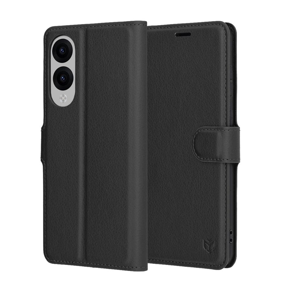 Futrola za Samsung Galaxy S25 Edge S937, Techsuit, Kožna Folio, Crna