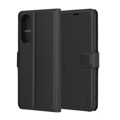 Futrola za Samsung Galaxy S25 Edge S937, Techsuit, Kožna Folio, Crna