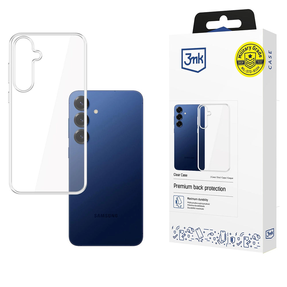 Futrola za Samsung Galaxy S25 FE, 3MK, Prozirna, Transparentna