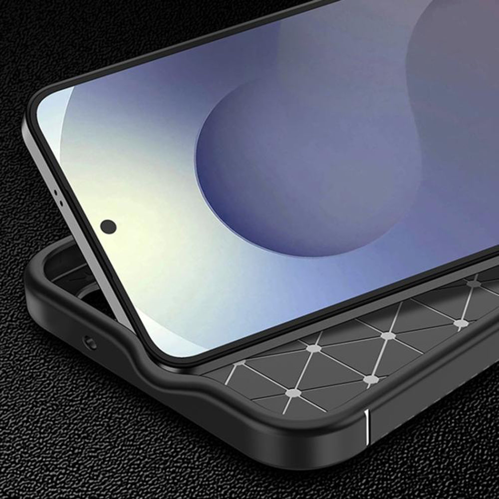 Maska za Samsung Galaxy S25 FE, Techsuit, CarbonFiber, Crna