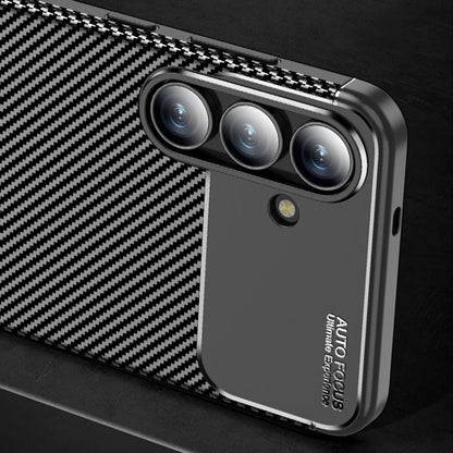 Maska za Samsung Galaxy S25 FE, Techsuit, CarbonFiber, Crna