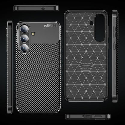 Maska za Samsung Galaxy S25 FE, Techsuit, CarbonFiber, Crna