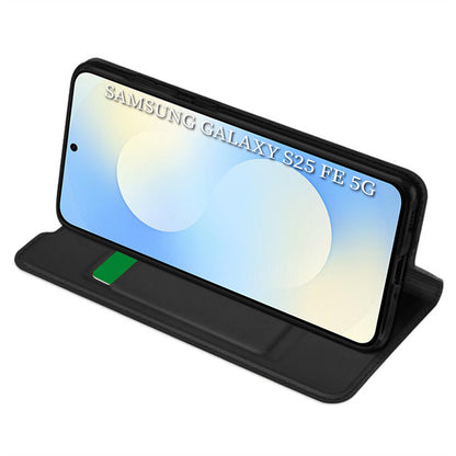 Maska za Samsung Galaxy S25 FE, Techsuit, Magskin Book, Crna