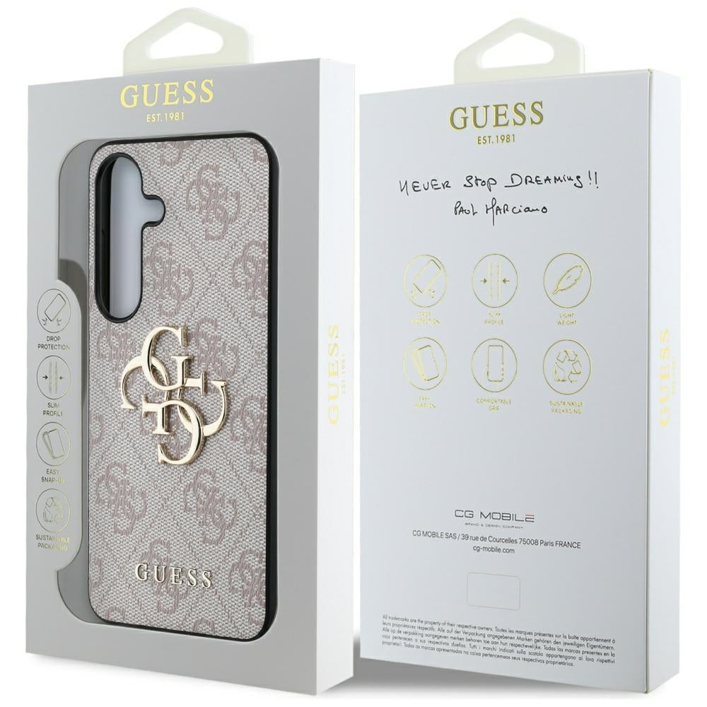 Futrola za Samsung Galaxy S25+ S936, Guess, 4G Big Logo, Roza