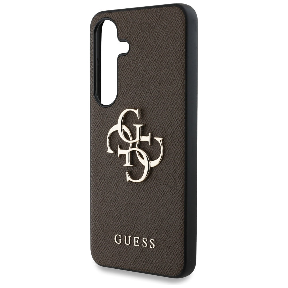 Futrola za Samsung Galaxy S25+ S936, Guess, 4G Grained Big and Classic Logo, smeđa