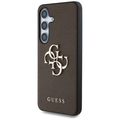 Futrola za Samsung Galaxy S25+ S936, Guess, 4G Grained Big and Classic Logo, smeđa