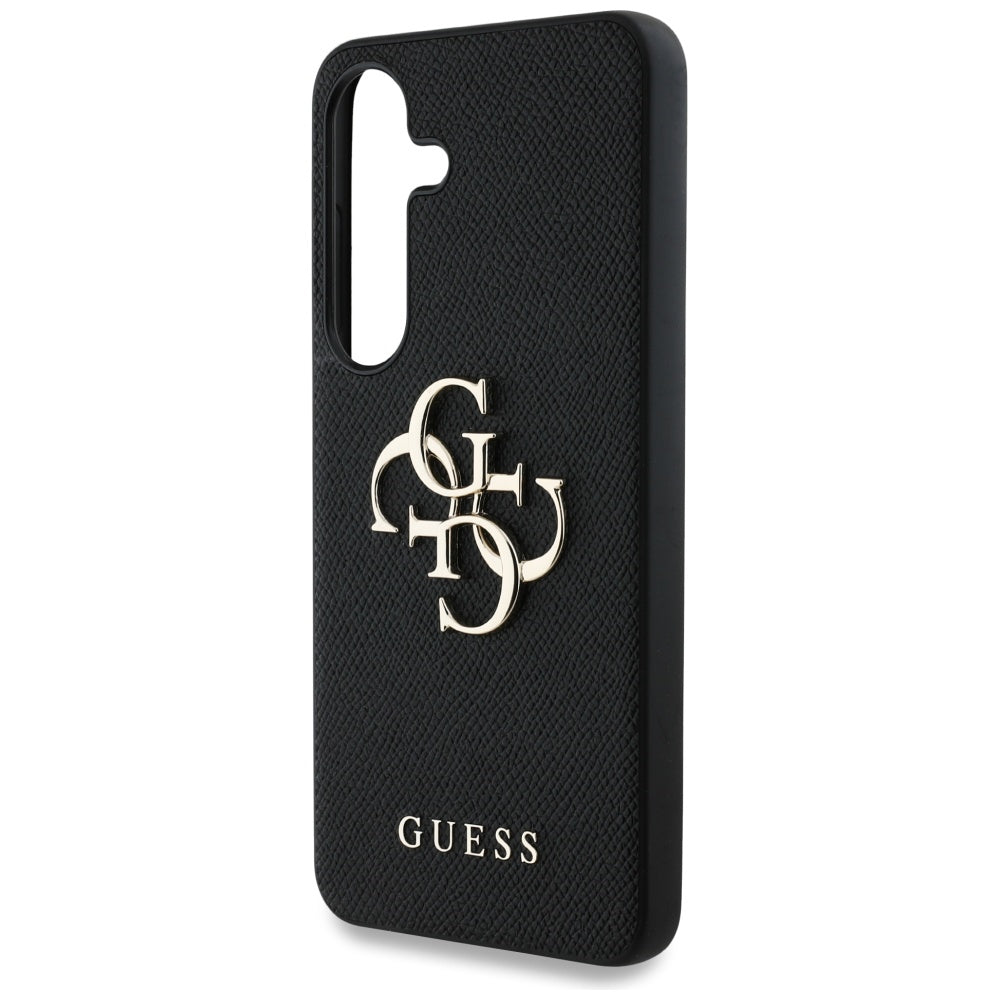 Futrola za Samsung Galaxy S25+ S936, Guess, 4G Grained Big and Classic Logo, Crna