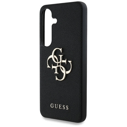 Futrola za Samsung Galaxy S25+ S936, Guess, 4G Grained Big and Classic Logo, Crna