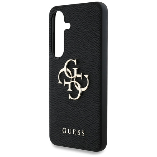 Futrola za Samsung Galaxy S25+ S936, Guess, 4G Grained Big and Classic Logo, Crna