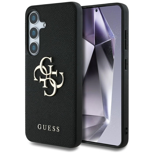 Futrola za Samsung Galaxy S25+ S936, Guess, 4G Grained Big and Classic Logo, Crna