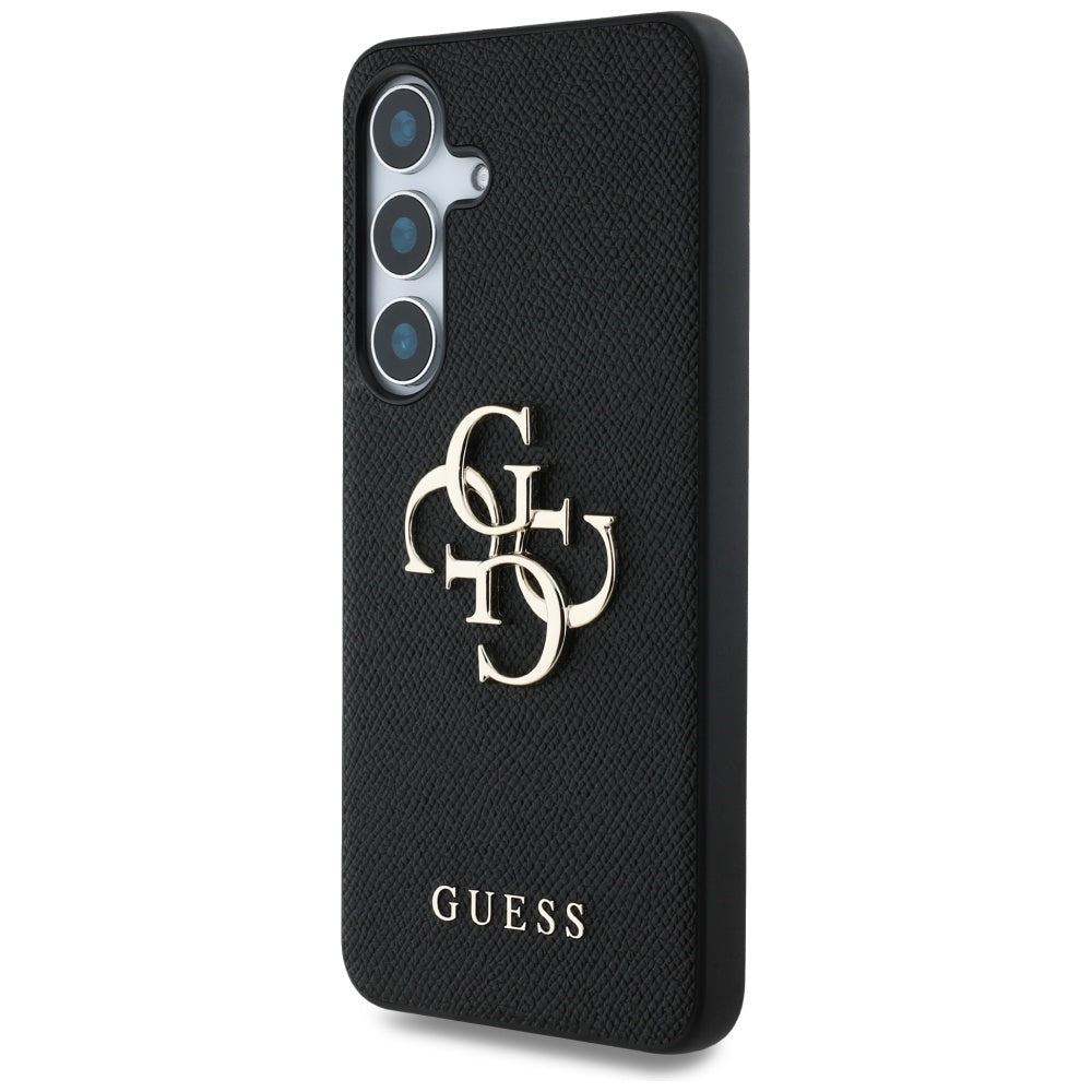 Futrola za Samsung Galaxy S25+ S936, Guess, 4G Grained Big and Classic Logo, Crna