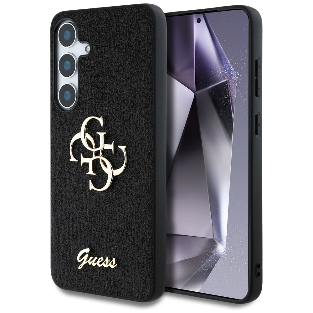 Futrola za Samsung Galaxy S25+ S936, Guess, Glitter Big 4G Script, Crna