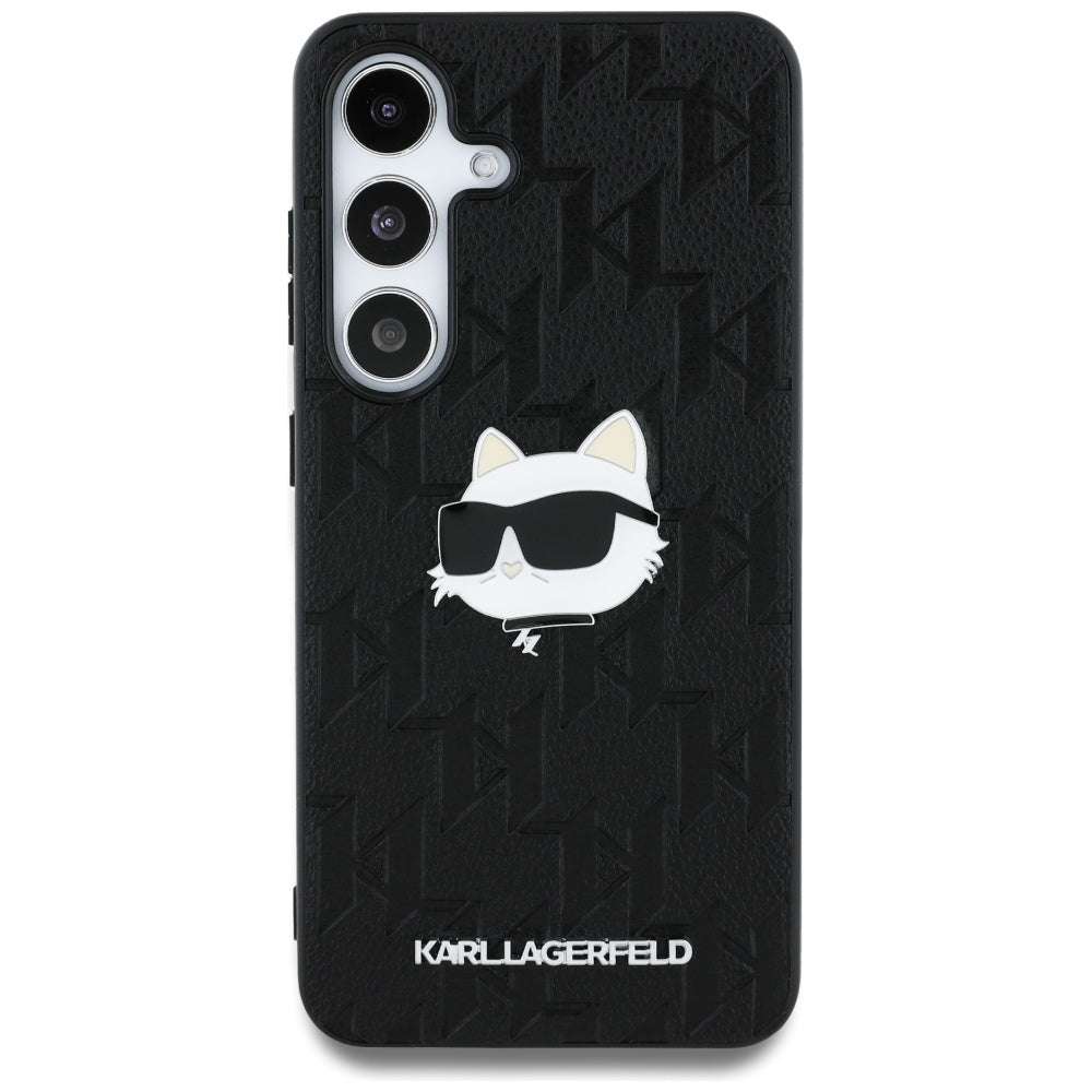 Futrola za Samsung Galaxy S25+ S936, Karl Lagerfeld, Monogram Choupette's Head, Crna