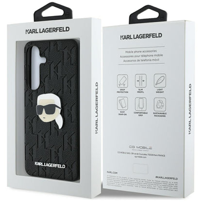 Futrola za Samsung Galaxy S25+ S936, Karl Lagerfeld, Monogram Karl's Head, Crna