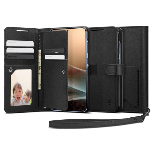 Futrola za Samsung Galaxy S25+ S936, Spigen, Wallet S, Crna ACS09125