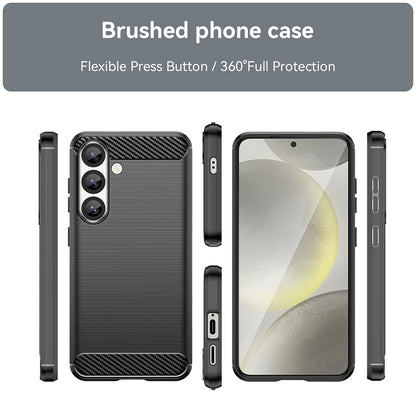 Maska za Samsung Galaxy S25+ S936, Techsuit, Karbon, Crna