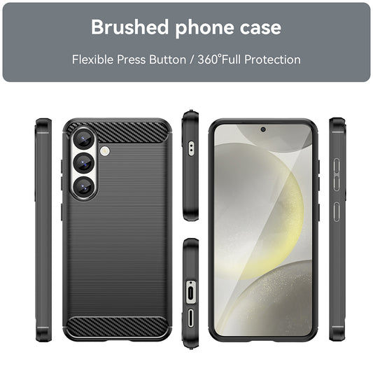 Maska za Samsung Galaxy S25+ S936, Techsuit, Karbon, Crna