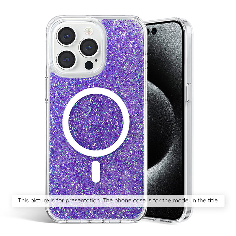 Maska za Samsung Galaxy S25+ S936, Techsuit, Sjajni Glitter, Ljubičasta