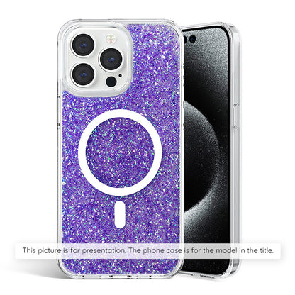 Maska za Samsung Galaxy S25+ S936, Techsuit, Sjajni Glitter, Ljubičasta