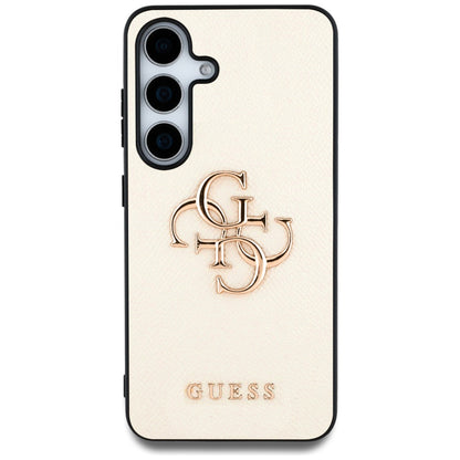 Futrola za Samsung Galaxy S25 S931, Guess, 4G Grained Big and Classic Logo, Bež