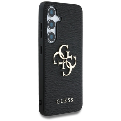 Futrola za Samsung Galaxy S25 S931, Guess, 4G Grained Big and Classic Logo, Crna