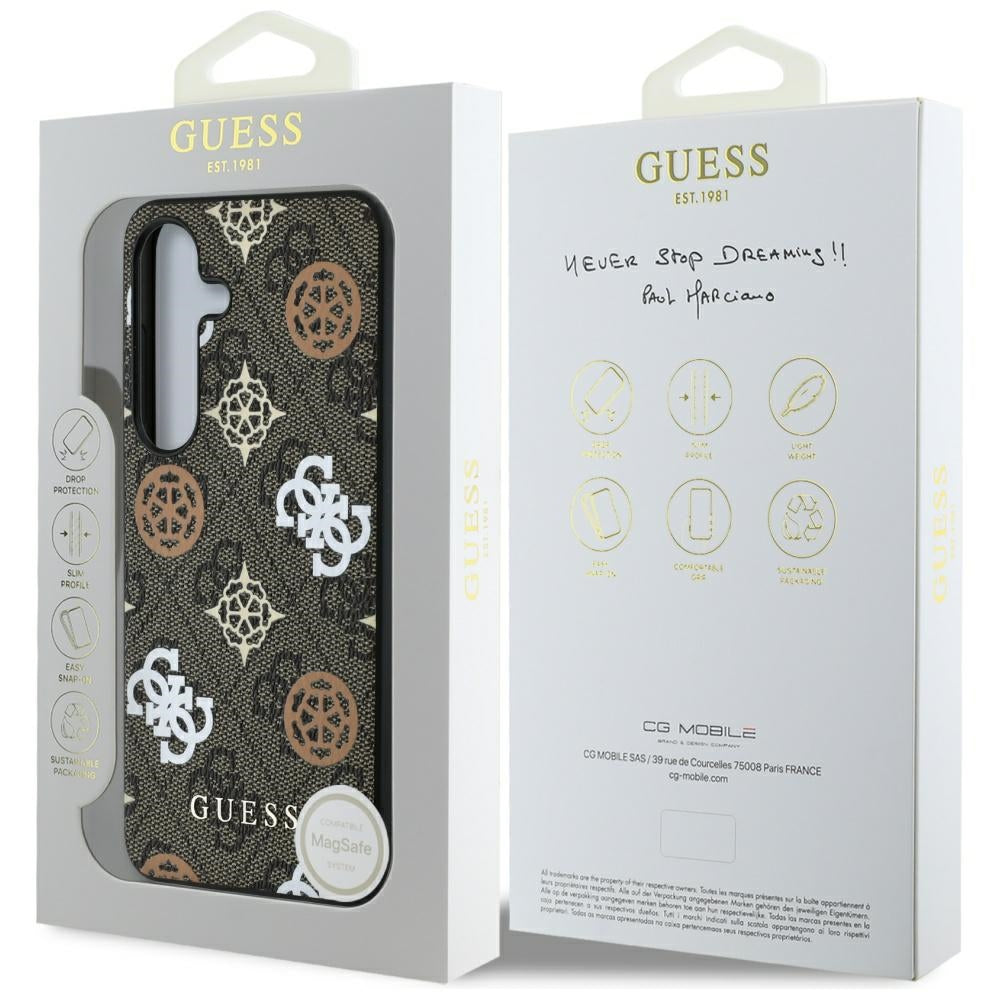 Futrola za Samsung Galaxy S25 S931, Guess, 4G Peony, smeđa