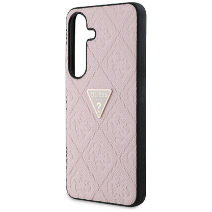 Futrola za Samsung Galaxy S25 S931, Guess, Grained Hot Stamp 4G Triangle, Roza