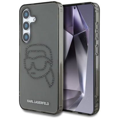 Futrola za Samsung Galaxy S25 S931, Karl Lagerfeld, IML Rhinestones Karl's Head, Crna