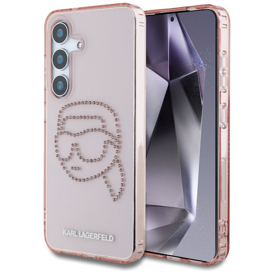 Futrola za Samsung Galaxy S25 S931, Karl Lagerfeld, IML Rhinestones Karl's Head, Roza