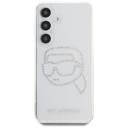 Futrola za Samsung Galaxy S25 S931, Karl Lagerfeld, IML Rhinestones Karl's Head, Prozirna
