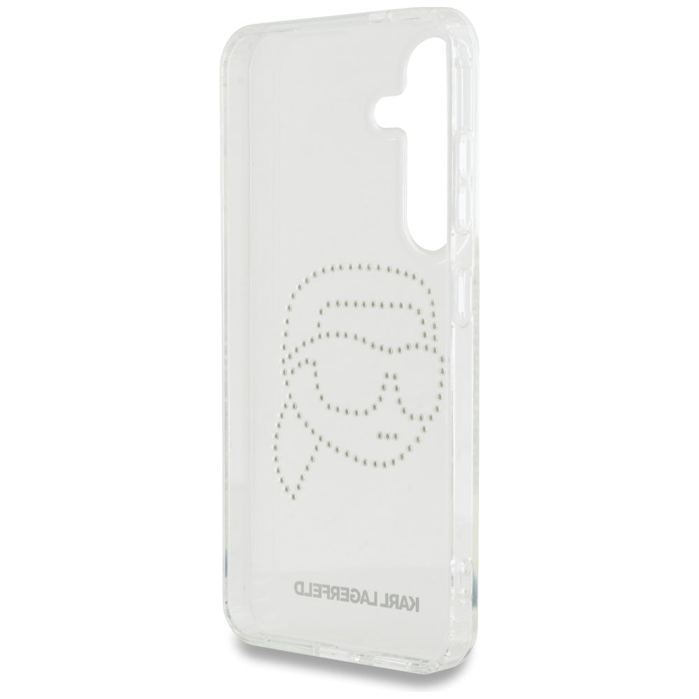 Futrola za Samsung Galaxy S25 S931, Karl Lagerfeld, IML Rhinestones Karl's Head, Prozirna