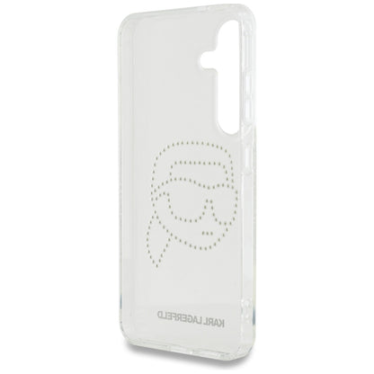 Futrola za Samsung Galaxy S25 S931, Karl Lagerfeld, IML Rhinestones Karl's Head, Prozirna