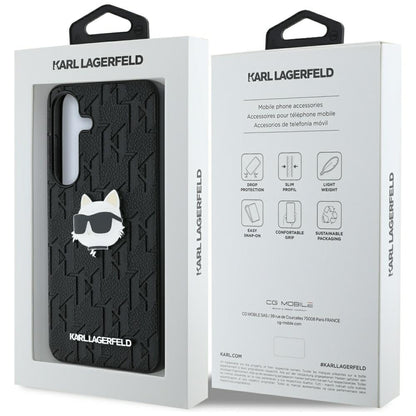 Futrola za Samsung Galaxy S25 S931, Karl Lagerfeld, Monogram Choupette's Head, Crna