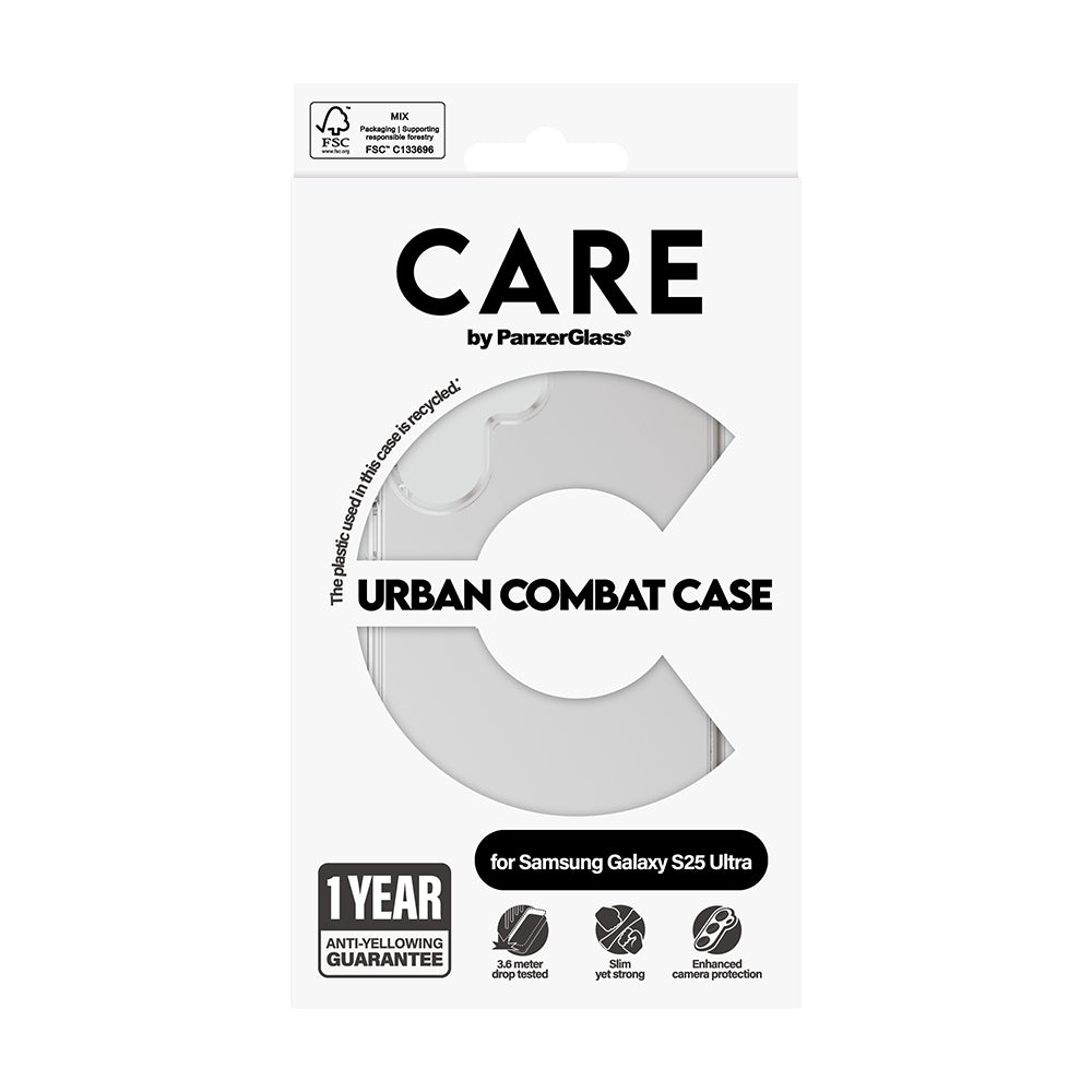 Futrola za Samsung Galaxy S25 S931, PanzerGlass, Care Urban Combat, Prozirna