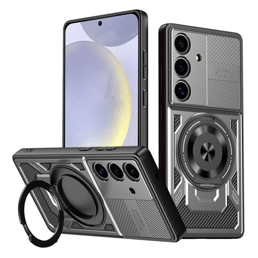 Maska za Samsung Galaxy S25 S931 / S24 S921, Techsuit, RuggedCam, Siva