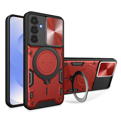 Maska za Samsung Galaxy S25 S931, Techsuit, CamGuard Pro, Crvena