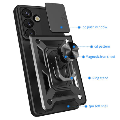 Maska za Samsung Galaxy S25 S931, Techsuit, CamShield, Crna