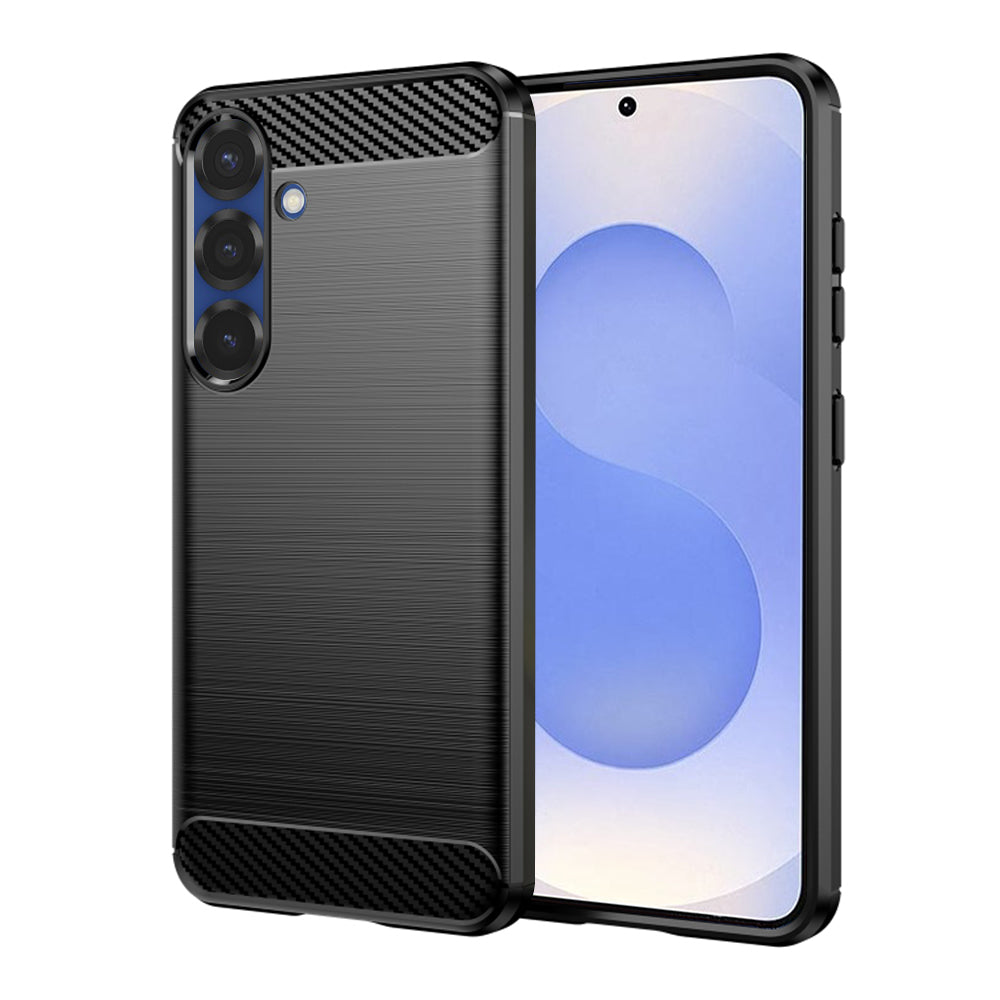 Maska za Samsung Galaxy S25 S931, Techsuit, Karbon, Crna