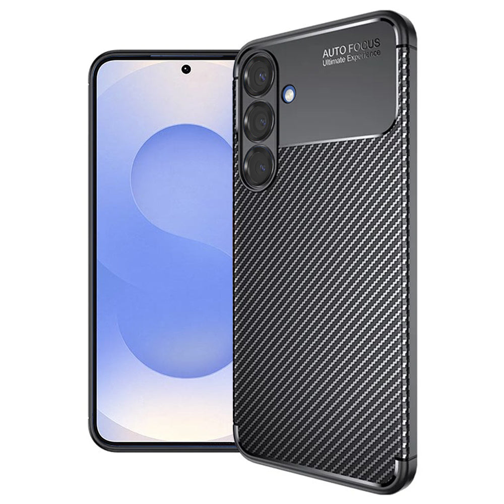 Maska za Samsung Galaxy S25 S931, Techsuit, CarbonFiber, Crna