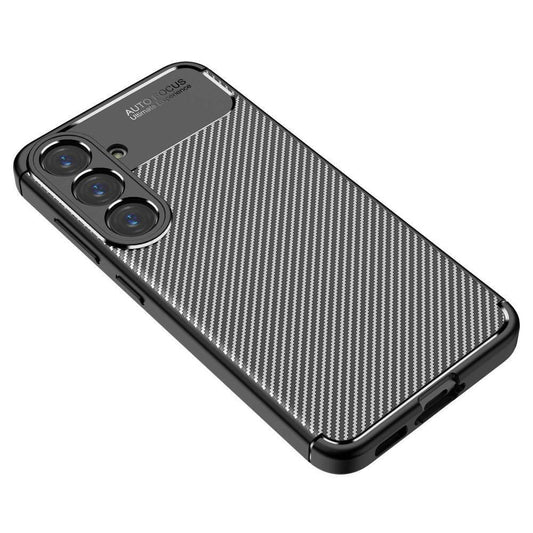 Maska za Samsung Galaxy S25 S931, Techsuit, CarbonFiber, Crna