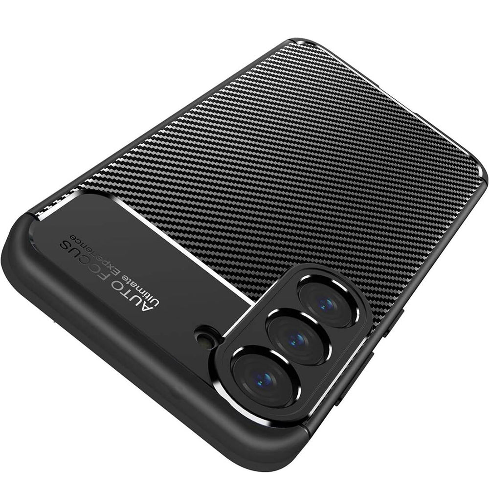 Maska za Samsung Galaxy S25 S931, Techsuit, CarbonFiber, Crna
